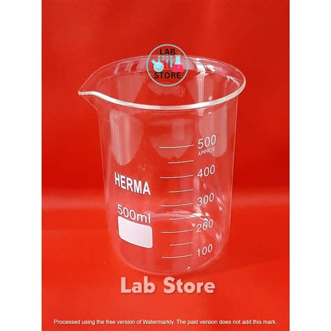 Jual Beaker Beaker 500ml Beaker Glass 500ml Herma Gelas Kimia