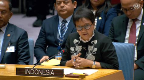 Retno Di Dk Pbb Palestina Punya Hak Merdeka Berdasarkan Two State