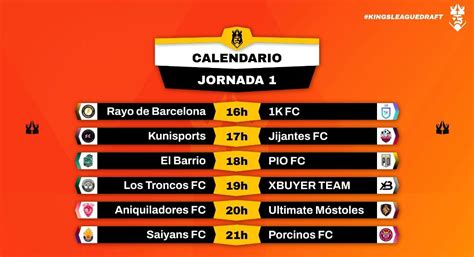 Kings League Calendario Completo De La Liga Cu Ndo Son Las Jornadas