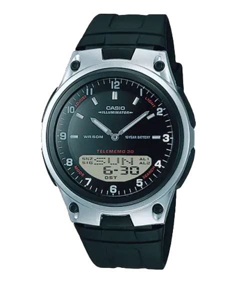 AW80 1AV Analog Digital Black With Silver Watch CASIO