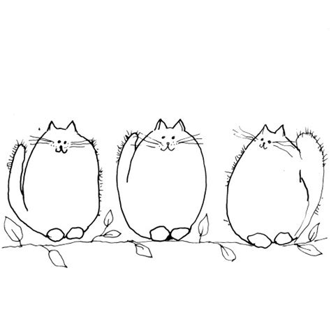 Three Cute Cats Sketch | Diane Antone Studio