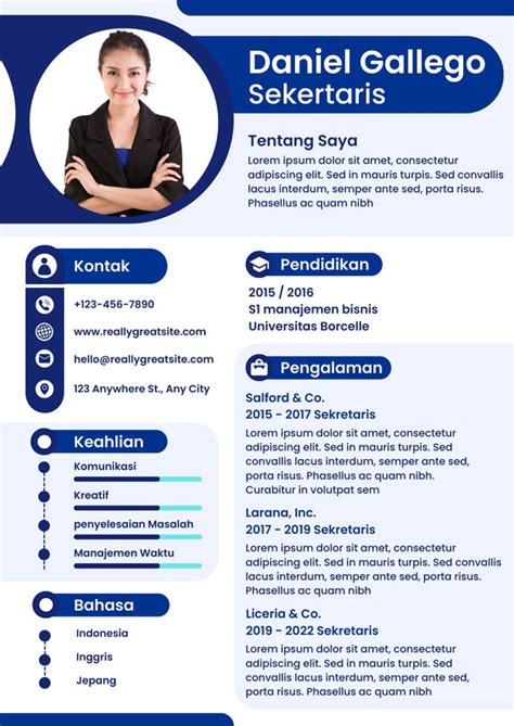 Halaman 14 Lamar Kerja Idaman Dengan Contoh Cv Resume Gratis Canva