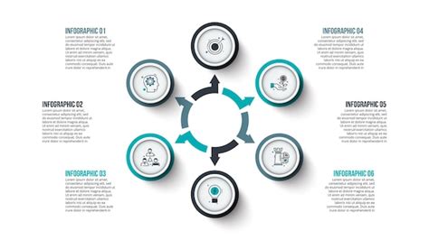 Infograf A De Ciclo Con Plantilla De C Rculo Y Flechas Con Opciones