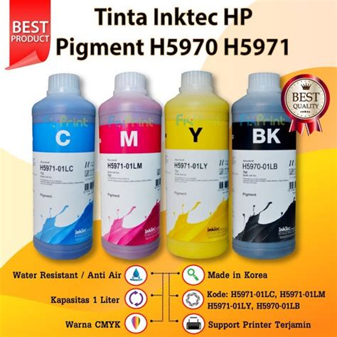 Jual Tinta Inktec Pigment HP 1 Liter Refill Printer 7610 7612 8600 8620