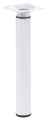 Pied réglable en acier blanc Ø 3 cm H 21 à 35 cm Brico Dépôt