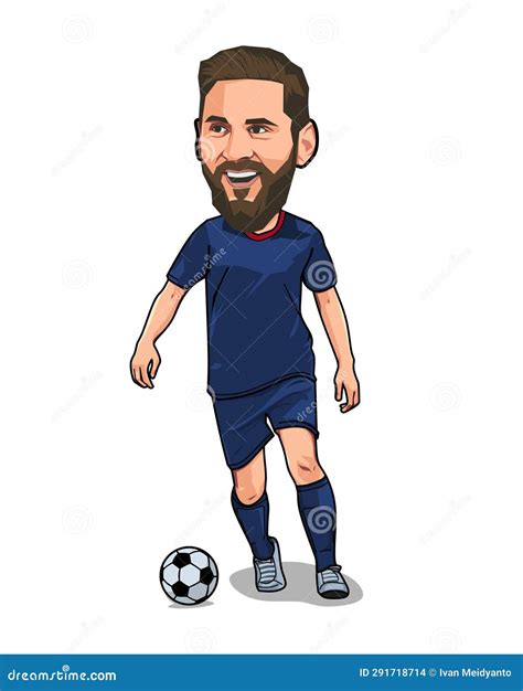 Caricature De Lionel Messi Le Nouveau Psg Paris Saint Germain Image