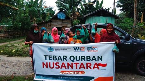 Sembelih Ekor Hewan Qurban Laznas Wiz Distribusikan Daging Qurban