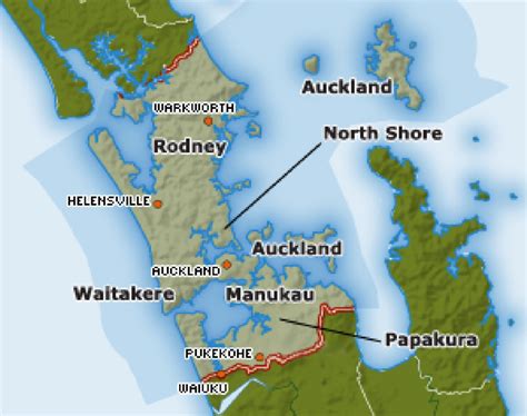 2 Map of the greater Auckland region that is governed by Auckland ...