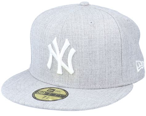 New York Yankees Mlb 59fifty Basic Heather Grey Fitted New Era Lippis