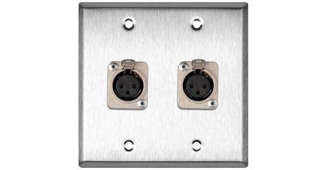 TecNec WPL 2110 2 Gang Stainless Steel Wall Plate With 2