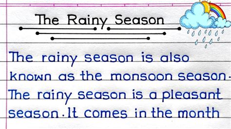 Rainy Season Essay In English Essay On Rainy Season In English