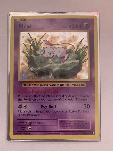 Mew XY Evolutions 53 108 Holo Pokemon Card 2016 Near Mint EBay