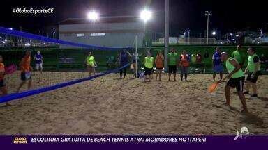 Globo Esporte CE Escolinha Gratuita De Beach Tennis Atrai Moradores