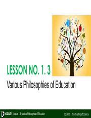 Exploring Various Philosophies Of Education Perennialism Course Hero