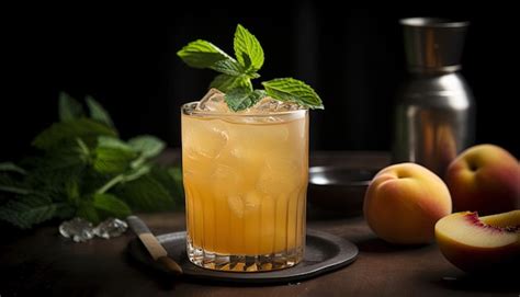 Ginger Peach Fizz Un C Ctel Burbujeante Hecho Con Pur De Durazno