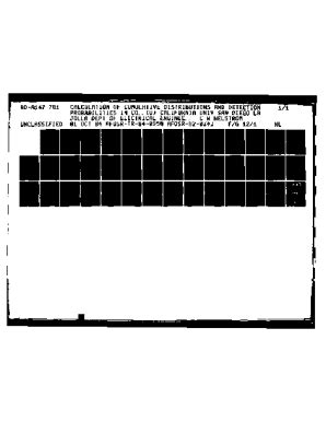 Fillable Online Calculation Of Cumulative Distributions And Detection