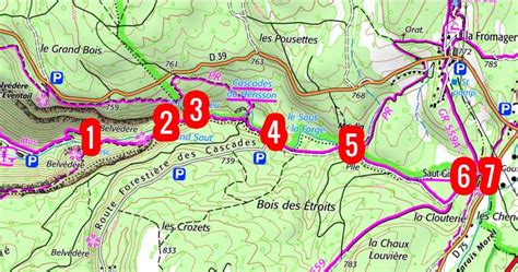 Les Cascades Du H Risson En Randonn E Cartes Ign Et Topo De Rando