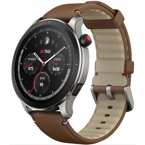 Amazfit GTR 4 Smart Watch Piel Marrón