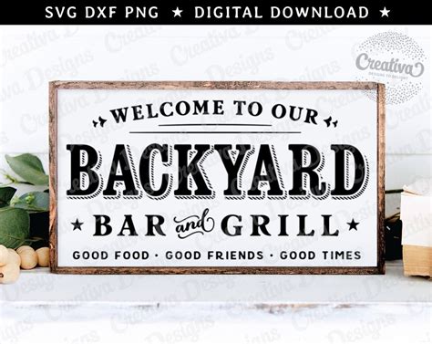 Welcome To Our Backyard SVG DXF Printable PNG Welcome Svg Etsy