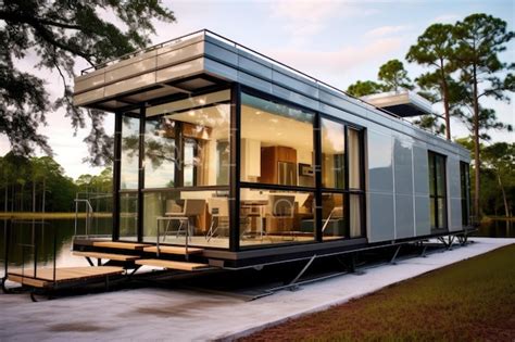 Premium Ai Image Highend Prefabricated Mobile Housing Units Designed