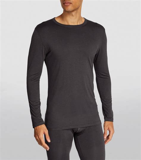 Mens Zimmerli Grey Long Sleeved Thermal Top Harrods Uk