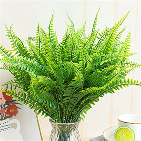 Shenmeida 4PCS Artificial Boston Fern Plants Bushes Artificial Shrubs