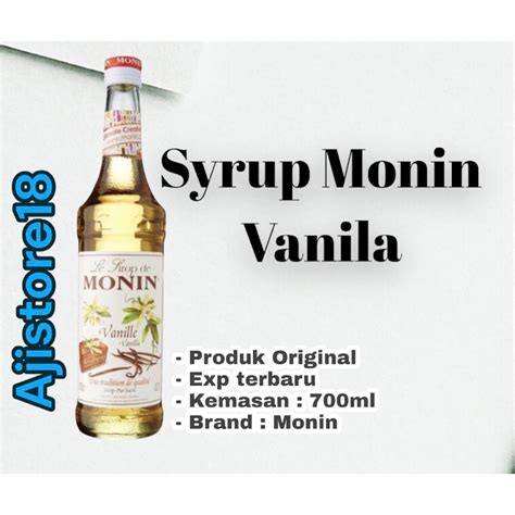 Jual Syrup Monin Vanila Ml Shopee Indonesia