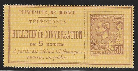 Monaco Telephone Stamp Signed Calves Yvert N1 Catawiki