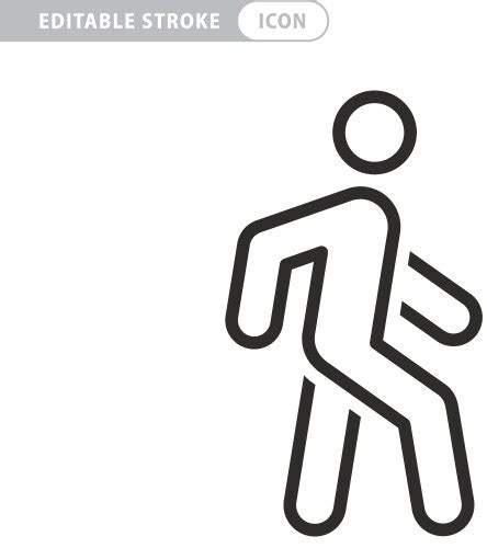 Walking Man Symbol Pedestrian Icon Vector Images Over