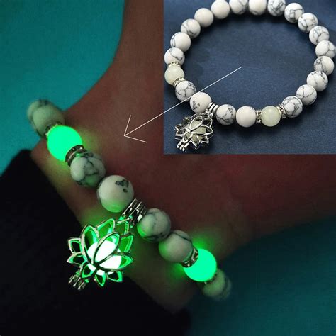 [just Pay Shipping] Luminous Glow In The Dark Bracelet Natural Stone Cicifu