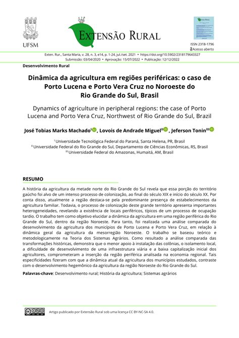 PDF Dinâmica da agricultura em regiões periféricas o caso de Porto