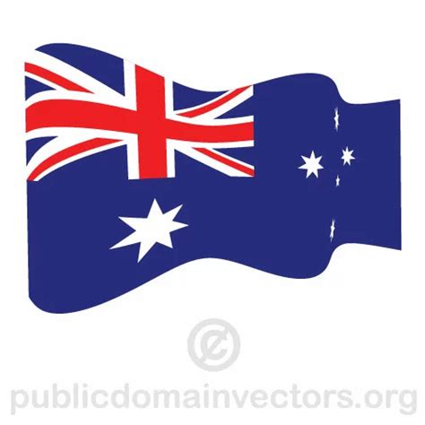 Wavy Australian Vector Flag Creativevectors Org