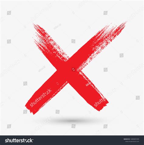 Grunge Letter X Cross Sign Stock Vector Royalty Free 1489087295