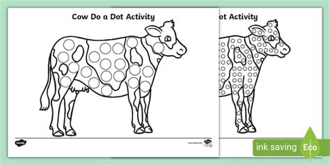 Cow Do A Dot Activity Activity Sheets Twinkl Twinkl