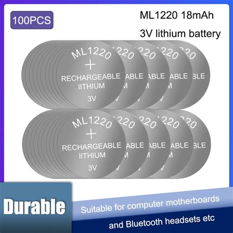 Ml V Lithium Rechargeable Battery Cmos Rtc Bios Back Up