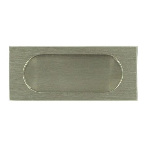 Solid Brass Flush Pulls Collection Solid Brass Large 4 X 1 34 Flush Pull In Brushed Nickel