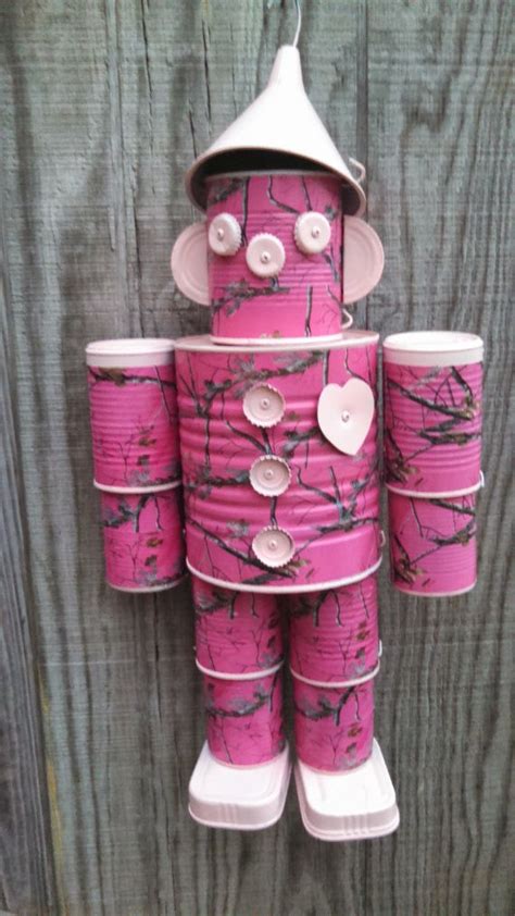 Camo Tin Man Etsy Tin Can Art Tin Man Aluminum Can Crafts