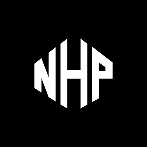 NHP letter logo design with polygon shape. NHP polygon and cube shape