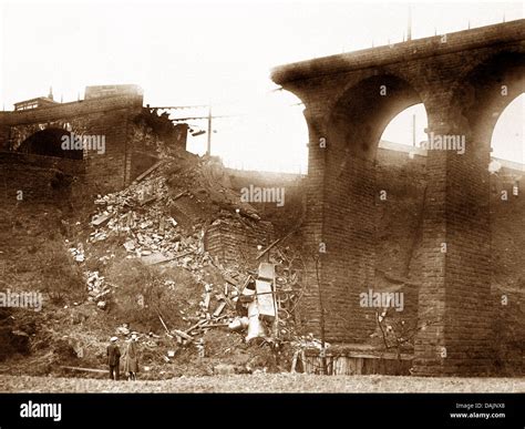 Penistone Railway Viaduct Collapse 2nd February 1916 Stock Photo - Alamy