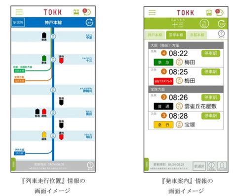 ～阪急電車公式アプリ「tokkアプリ」の列車運行情報をより充実～ 『列車走行 （阪急電鉄株式会社 プレスリリース）