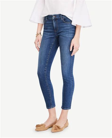 Ann Taylor Curvy Skinny Ankle Jeans In Coastal Breeze Wash Modesens