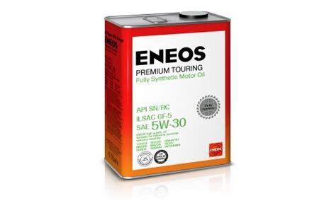 Масло моторное Eneos Premium Touring 5w30 синтетическое, API SN, ILSAC ...