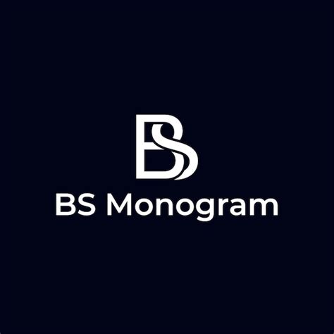 Design De Logotipo De Monograma De Letra Bs Vetor Premium