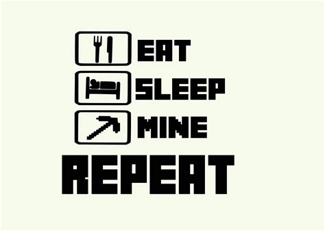 Eat Sleep Mine Repeat Svg Gamer Svg Minecraft T Shirt Svg Etsy Uk