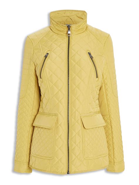 Buy Next Women Yellow Solid Windcheater Quilted Jacket Jackets For