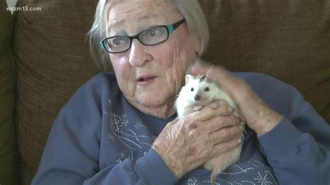 Ticking Off Her Bucket List 95 Year Old Meets Hedgehog For The First