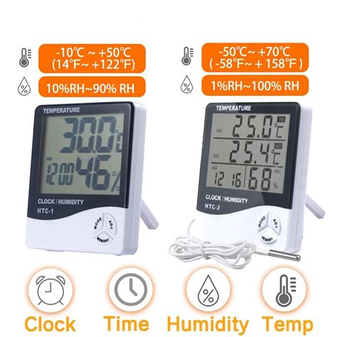 Lcd Digital Medidor De Umidade Temperatura Htc Htc Casa Interior Ao