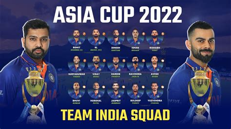 Asia Cup 2022 Team India Squad For Asia Cup 2022 Rohit Virat Kl