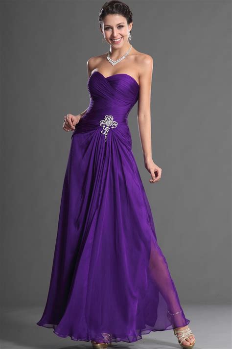 Sweetheart Strapless Purple Prom Gown Evening Dress 00129506 Purple Bridesmaid Dresses Long