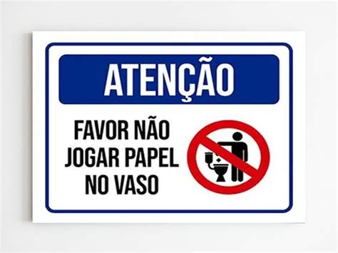 Kit Placas De Aviso Aten O Favor N O Jogar Papel No Vaso Mago Das